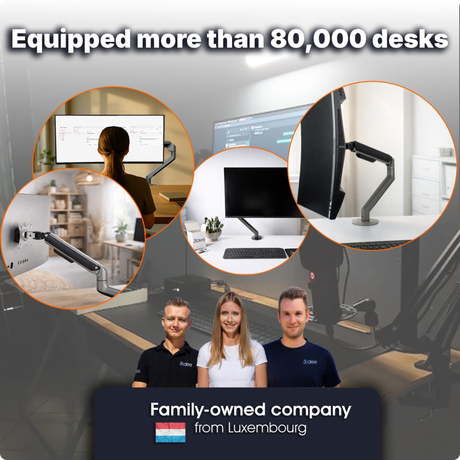 3IDEE Flexi-Lite Single Monitorarm - 1 Monitor - [13-32" / jusqu